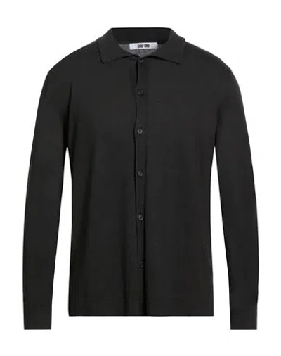 Grifoni Man Cardigan Black Size 42 Cotton, Cashmere