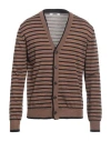 Grifoni Man Cardigan Brown Size 46 Virgin Wool