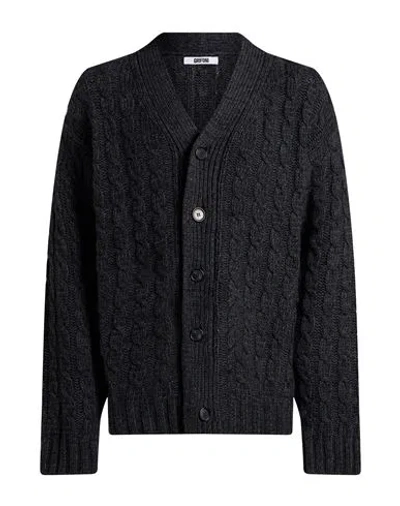 Grifoni Man Cardigan Charcoal Size 40 Wool, Polyamide, Alpaca Wool, Mohair Wool In Gray