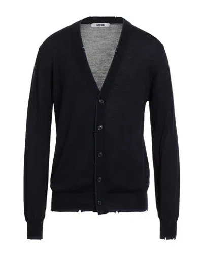 Grifoni Man Cardigan Midnight Blue Size 42 Virgin Wool