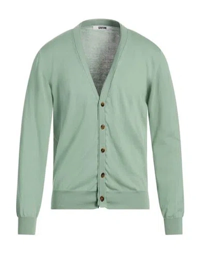 Grifoni Man Cardigan Sage Green Size 38 Cotton