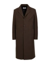 Grifoni Man Coat Dark Brown Size 38 Wool, Polyamide In Brown