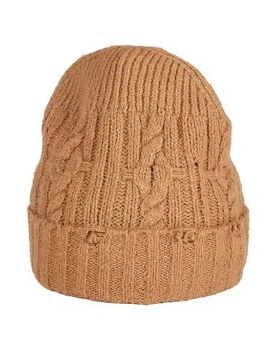 Grifoni Man Hat Camel Size Onesize Cotton, Polyamide In Beige