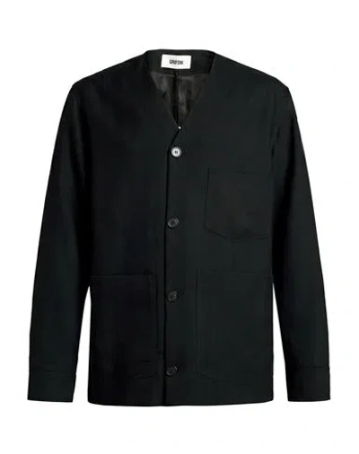 Grifoni Man Jacket Midnight Blue Size 38 Virgin Wool In Black
