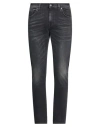 Grifoni Man Jeans Charcoal Size 32 Cotton, Elastomultiester, Elastane In Black
