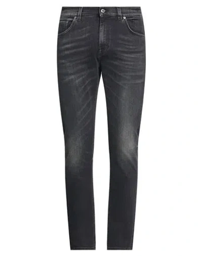 Grifoni Man Jeans Steel Grey Size 35 Cotton, Elastomultiester, Elastane In Black