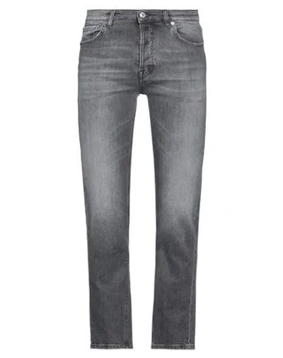 Grifoni Man Jeans Lead Size 33 Cotton, Elastane In Grey