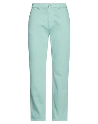 Grifoni Man Jeans Turquoise Size 33 Cotton, Elastane In Blue