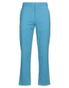 Grifoni Man Pants Azure Size 32 Virgin Wool, Elastane In Blue