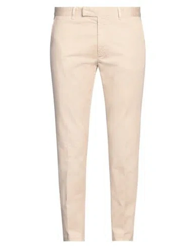 Grifoni Man Pants Beige Size 36 Cotton, Elastane