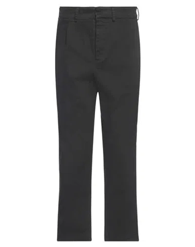 GRIFONI GRIFONI MAN PANTS BLACK SIZE 32 COTTON, ELASTANE