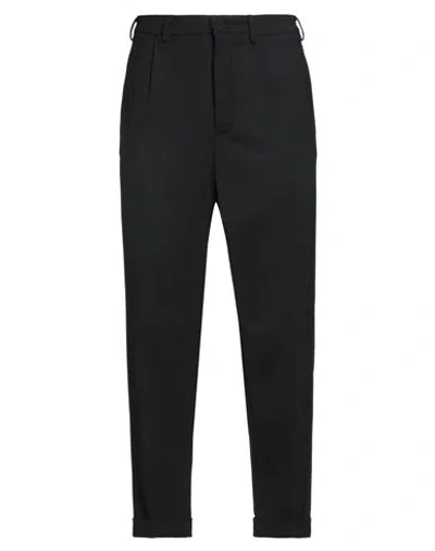GRIFONI GRIFONI MAN PANTS BLACK SIZE 32 POLYESTER, VIRGIN WOOL, ELASTANE