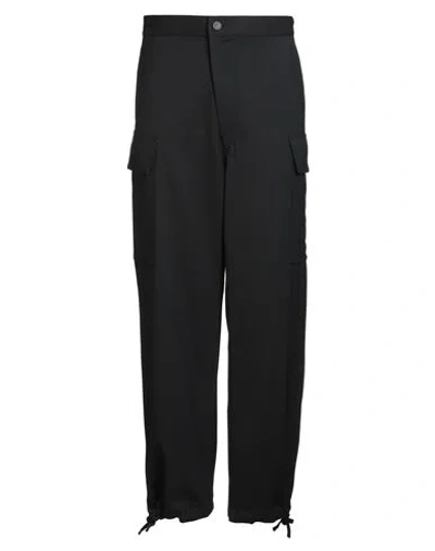 GRIFONI GRIFONI MAN PANTS BLACK SIZE 32 POLYESTER, VIRGIN WOOL, ELASTANE