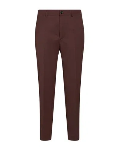 Grifoni Man Pants Chocolate Brown Size 32 Polyester, Virgin Wool, Elastane