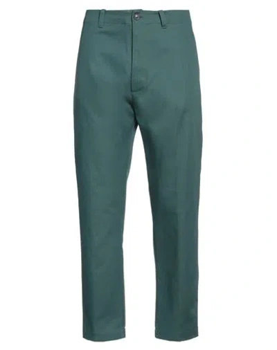 Grifoni Man Pants Dark Green Size 34 Cotton
