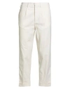 Grifoni Man Pants Ivory Size 30 Cotton, Elastane In White