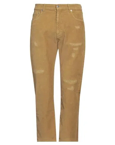 GRIFONI GRIFONI MAN PANTS KHAKI SIZE 32 COTTON, ELASTANE