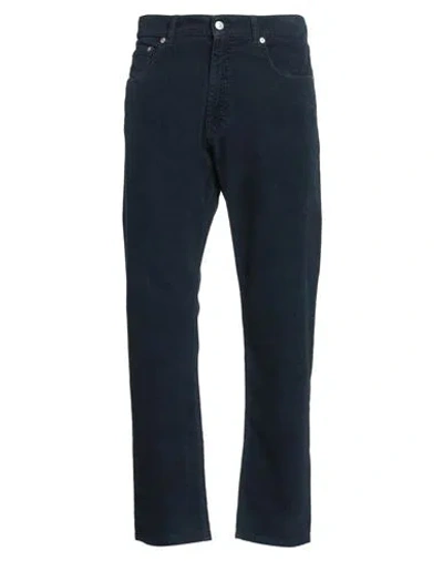 GRIFONI GRIFONI MAN PANTS NAVY SIZE 35 COTTON, ELASTANE