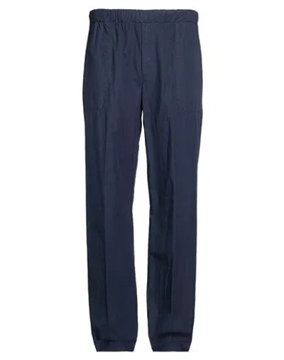 Grifoni Man Pants Navy Size 38 Cotton In Blue