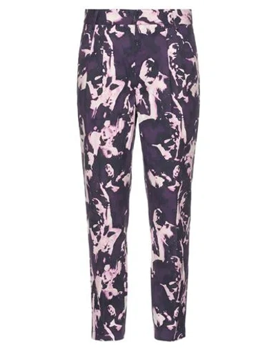 Grifoni Man Pants Purple Size 30 Cotton, Elastane