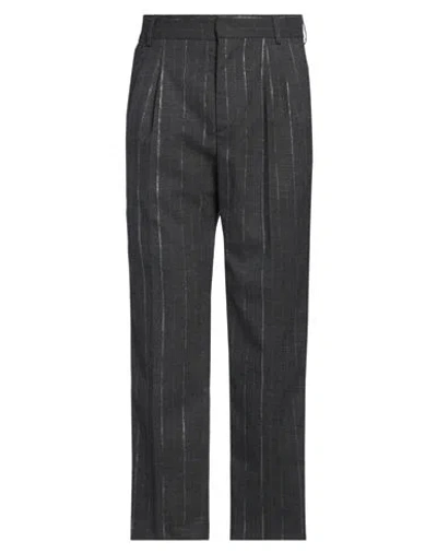 Grifoni Man Pants Steel Grey Size 36 Polyester, Virgin Wool, Elastane