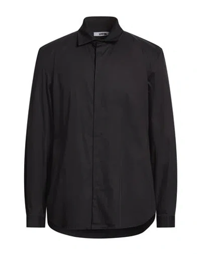 Grifoni Man Shirt Black Size 38 Cotton, Polyamide, Elastane