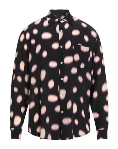 Grifoni Man Shirt Black Size 40 Silk