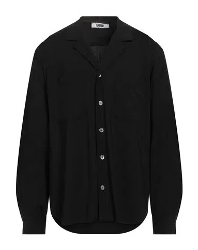 Grifoni Man Shirt Black Size 44 Virgin Wool
