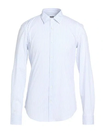 Grifoni Man Shirt Blue Size 15 ¾ Cotton, Polyamide, Elastane