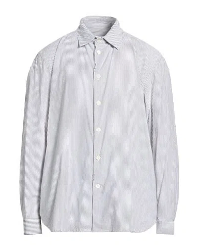 Grifoni Man Shirt Charcoal Size 42 Cotton In Gray