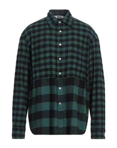 Grifoni Man Shirt Green Size 42 Cotton