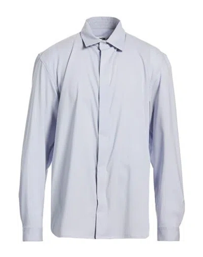 Grifoni Man Shirt Light Blue Size 40 Virgin Wool, Elastane