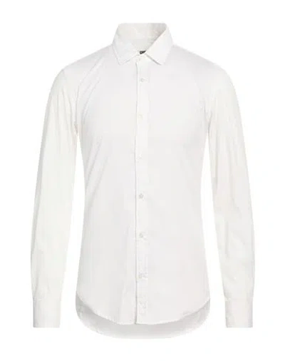 Grifoni Man Shirt White Size 15 ½ Cotton, Polyamide, Elastane