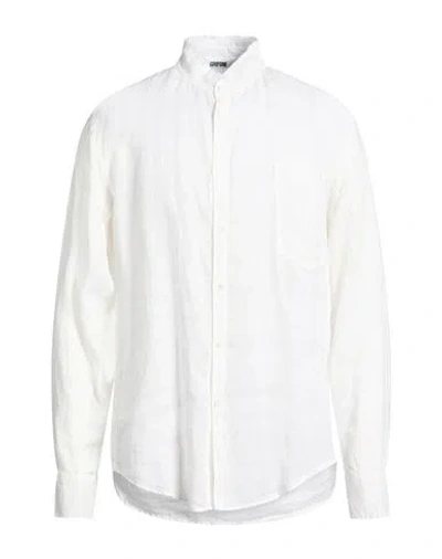 Grifoni Man Shirt White Size 44 Linen