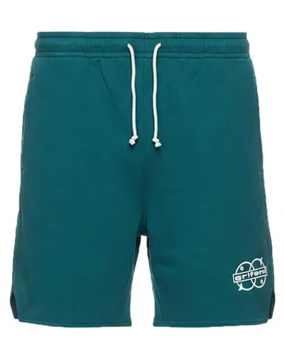 Grifoni Man Shorts & Bermuda Shorts Deep Teal Size M Cotton In Green