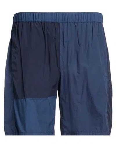 Grifoni Man Shorts & Bermuda Shorts Navy Size 32 Cotton In Blue