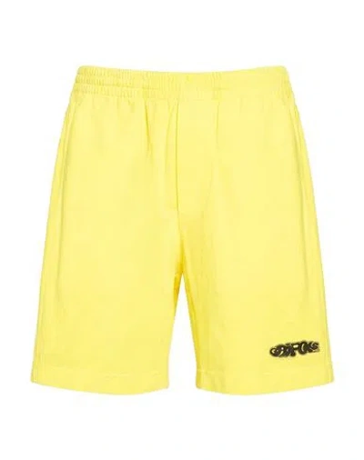 Grifoni Man Shorts & Bermuda Shorts Yellow Size Xs Cotton