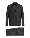 Grifoni Man Suit Charcoal Size 38 Polyester, Virgin Wool, Elastane In Grey
