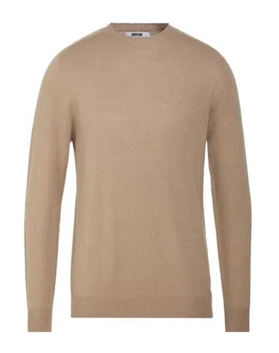 Grifoni Man Sweater Beige Size 36 Virgin Wool In Sand