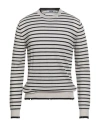 Grifoni Man Sweater Beige Size 42 Virgin Wool In White