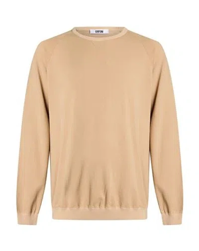 Grifoni Man Sweater Beige Size 44 Cotton, Polyamide, Elastane