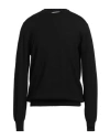 Grifoni Man Sweater Black Size 40 Virgin Wool In Black