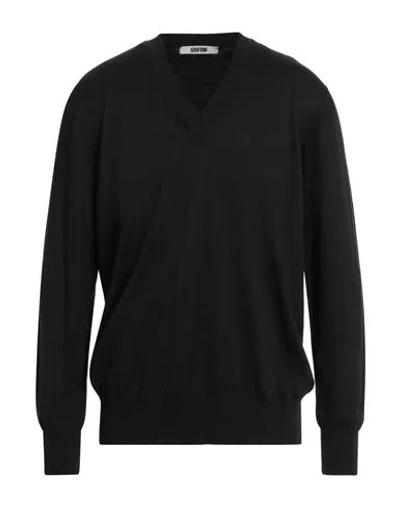Grifoni Man Sweater Black Size 44 Cotton, Cashmere