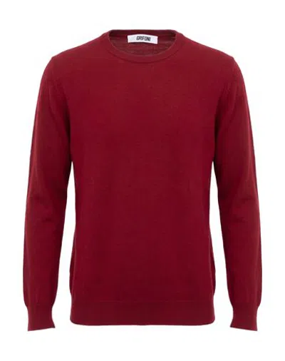 Grifoni Man Sweater Brick Size 42 Wool, Polyamide, Cashmere In Red
