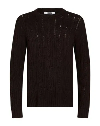 Grifoni Man Sweater Brown Size 36 Cotton, Polyamide