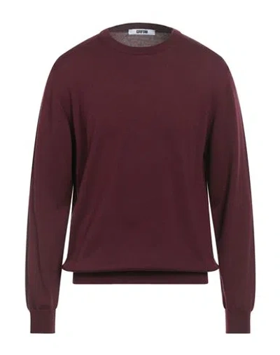 Grifoni Man Sweater Burgundy Size 44 Virgin Wool