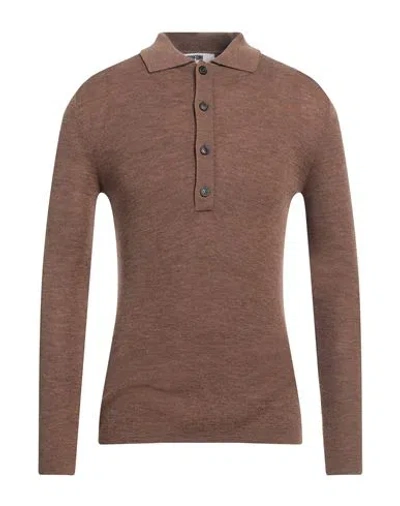 Grifoni Man Sweater Camel Size 36 Virgin Wool