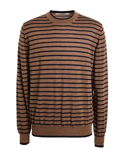 Grifoni Man Sweater Camel Size 42 Virgin Wool