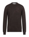 Grifoni Man Sweater Dark Brown Size 40 Virgin Wool