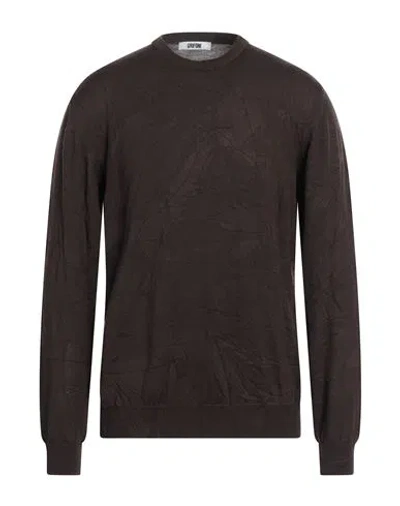 Grifoni Man Sweater Dark Brown Size 40 Virgin Wool